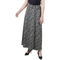 thumbnail image 1 of NY Collection Womens Petites Printed Long Maxi Skirt, 1 of 3