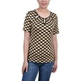 thumbnail image 1 of NY Collection Womens Petites Printed Ring Nex Blouse, 1 of 4