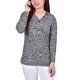thumbnail image 1 of NY Collection Womens Petites Ribbed Pullover Top, 1 of 2
