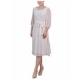 thumbnail image 1 of NY Collection Womens Petites Textured Knee Length Shift Dress, 1 of 2