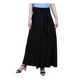 thumbnail image 1 of NY Collection Womens Petites Tie Belt Wide Waistband Midi Skirt, 1 of 4