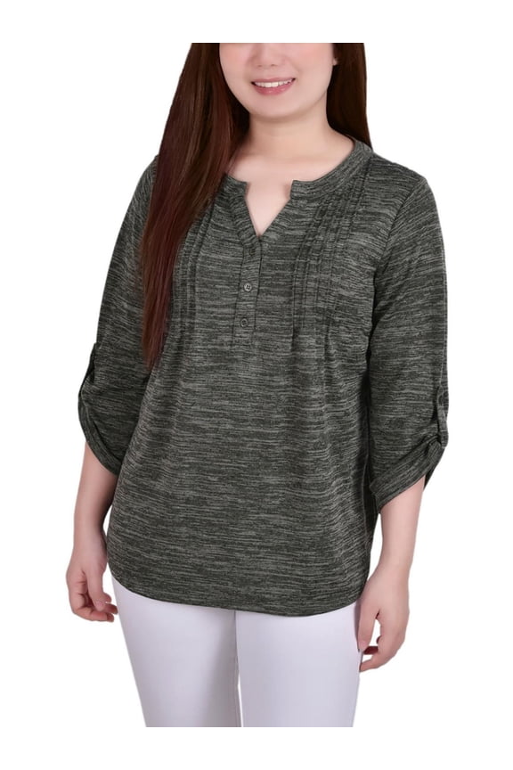 Womens Pintuck  Pullover Top