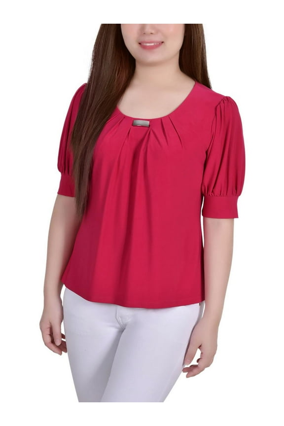 Womens Puff Sleeve Tee Blouse
