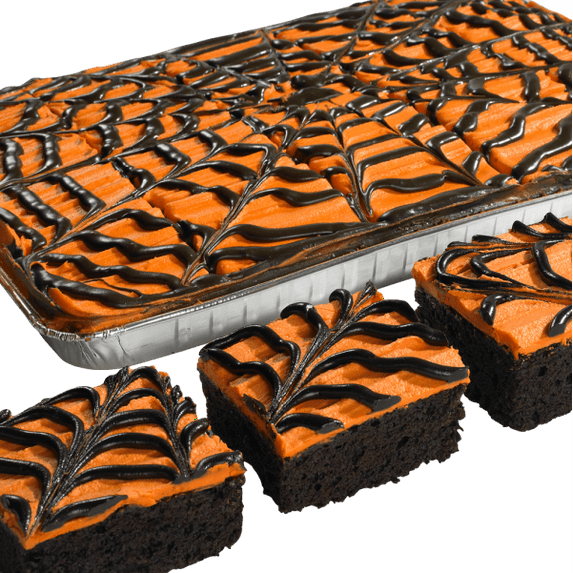 NY Gourmet Halloween Chocolate Butter Cream Pre Cut Half Sheet Cake 20 Portions