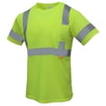 thumbnail image 1 of NY Hi-Viz Workwear Class 3 High Vis Reflective Short Sleeve ANSI Safety Shirt - Lime / Large, 1 of 7