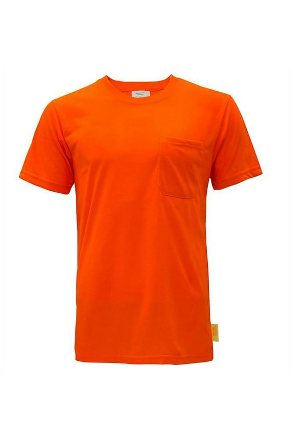 NY Hi-Viz Workwear Short Sleeve Safety Shirt, S3110 and S3111 - Neon Orange / 3X