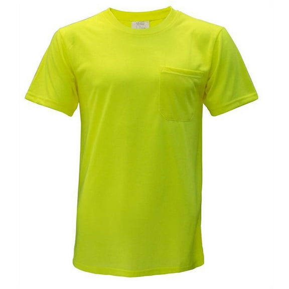 NY Hi-Viz Workwear Short Sleeve Safety Shirt, S3110 and S3111 - Neon Yellow / 3X