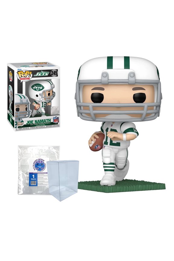 NY Jets Joe Namath #245 Funko Pop + Blue Salamander Emporium Protective Case