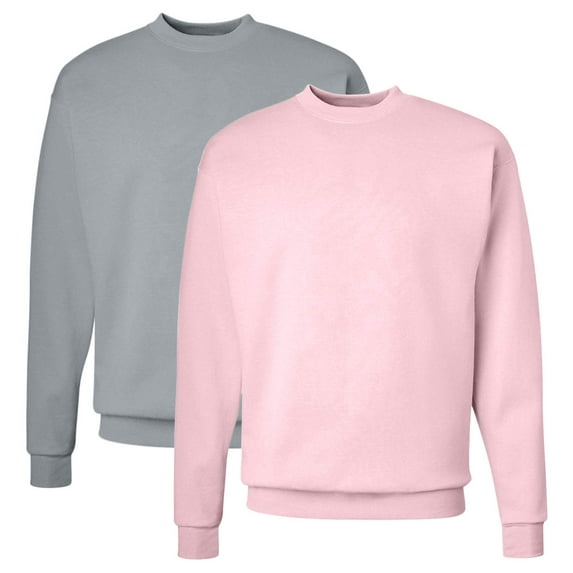 NY Lingerie 2 Pack Light Steel and Pale Pink Crewneck Sweatshirt