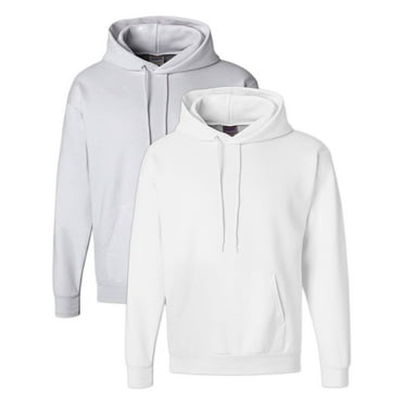 NY Lingerie 2 Pack ash and White Mens Hoodies EcoSmart Fleece ComfortBlend