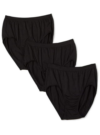 Innersy Underwear for Women Seamless Cotton Bikini Panties 5-Pack (2XL,  Black)