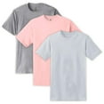 thumbnail image 1 of Hanes Mens Everyday Short Sleeve Crewneck T-Shirt (Pack of 3) (1 White / 1 Light Steel / 1 Pale Pink), 1 of 1