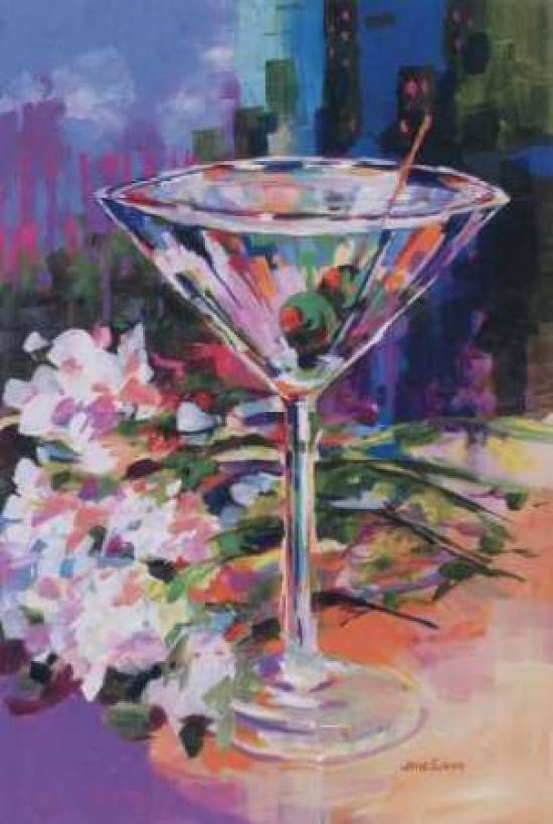 NY Martini Canvas Art - Jane Slivka (12 x 18)