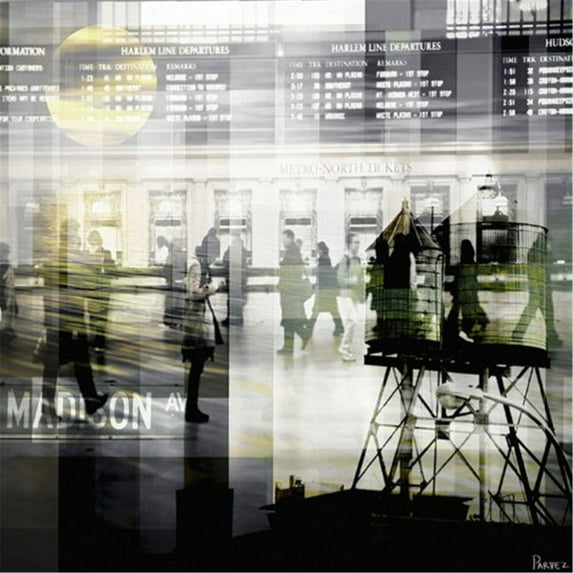 NY Moving by Parvez Taj Painting Print on Wrapped Canvas