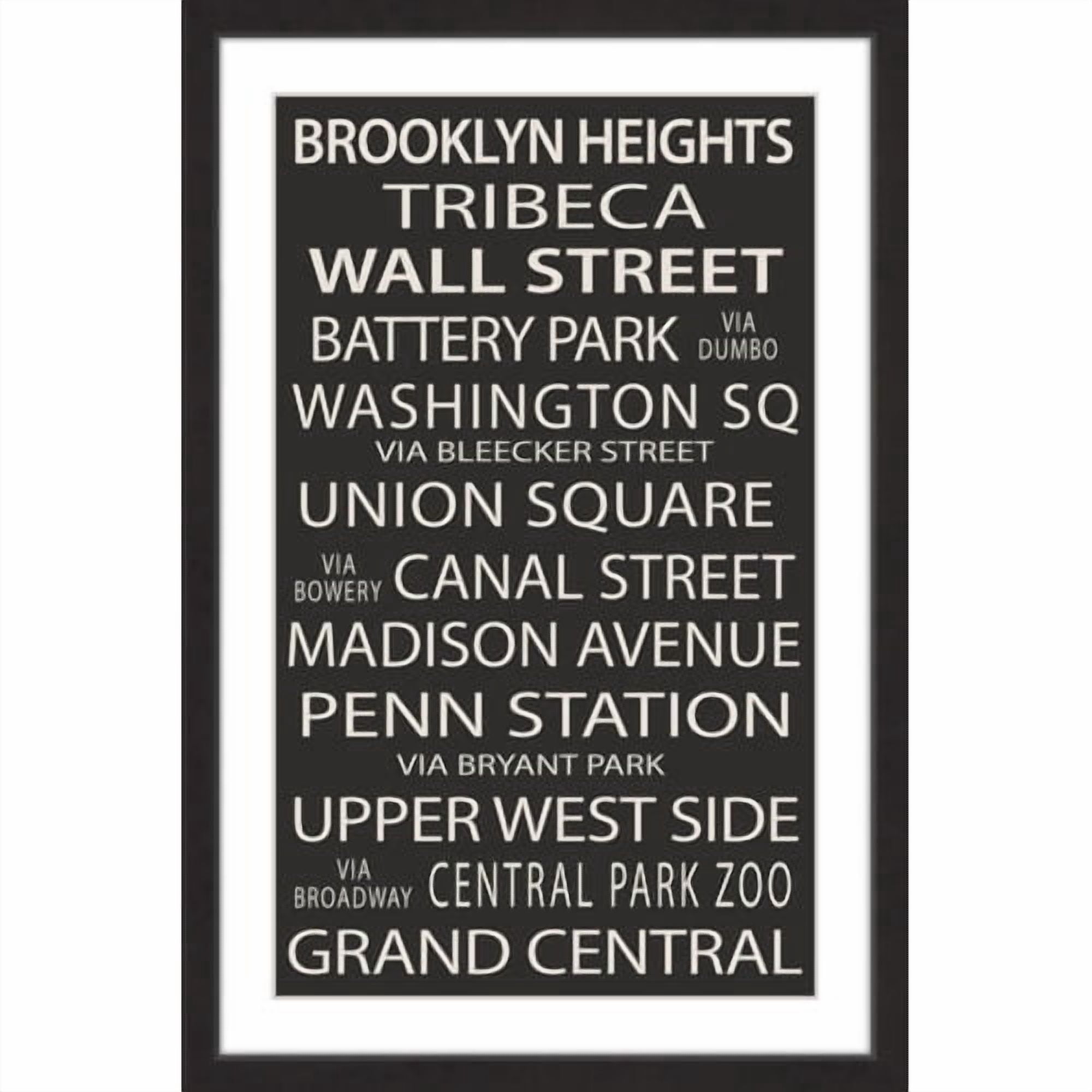 "NY Neighborhoods" Framed Painting Print
