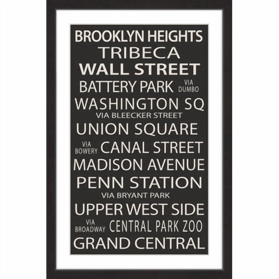 "NY Neighborhoods" Framed Painting Print