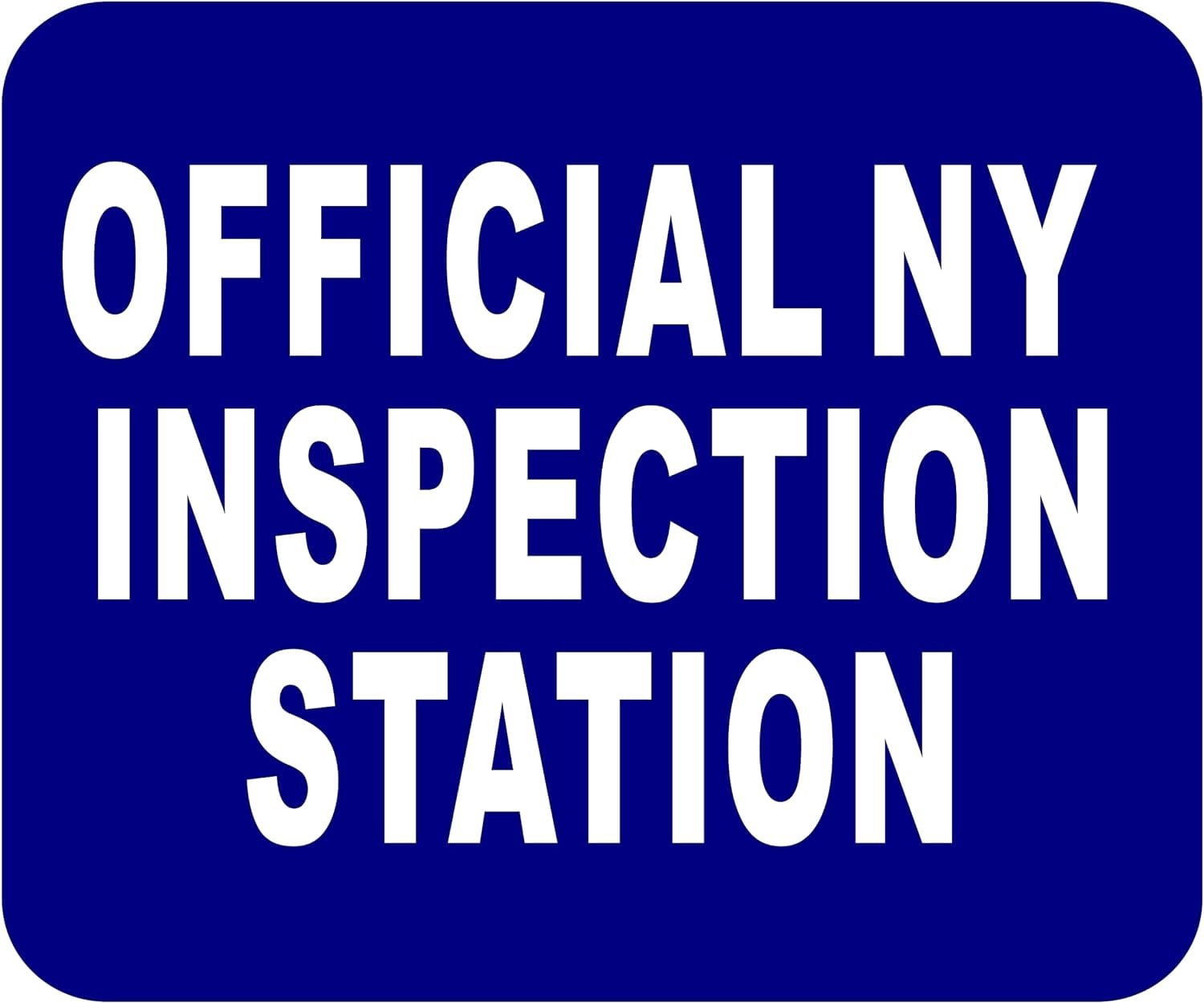 NY OFFICIAL INSPECTION STATION Aluminum Composite Sign, 8.5