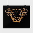 thumbnail image 1 of NY Poster, Buffalo Head, Animal Wall Art Gift, Black 13x13in Poster, 1 of 1