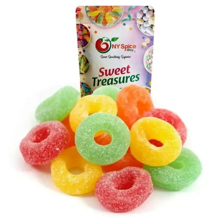 NY SPICE SHOP Assorted Fruit Jelly Rings - 3 Pound - Jelly Candy - Jelly Rings - Assorted Jelly Rings