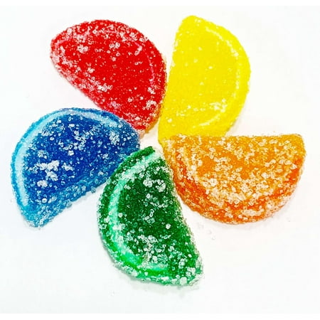NY SPICE SHOP Assorted Mini Fruit Slices - 1 Pound - Fruit Slices - Fruit Candy - Mix Fruit Slices
