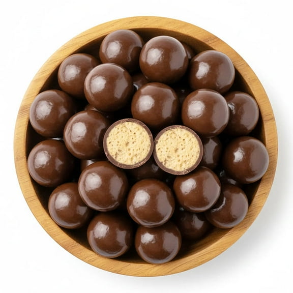 NY SPICE SHOP Belgian Dark Chocolate Covered Malt Balls - 3 Pound - Dark Chocolate Malted Milk Balls - Cocoa-Coated Malt Crunch Bites - Dark Chocolate Malt Ball Holiday Snacks
