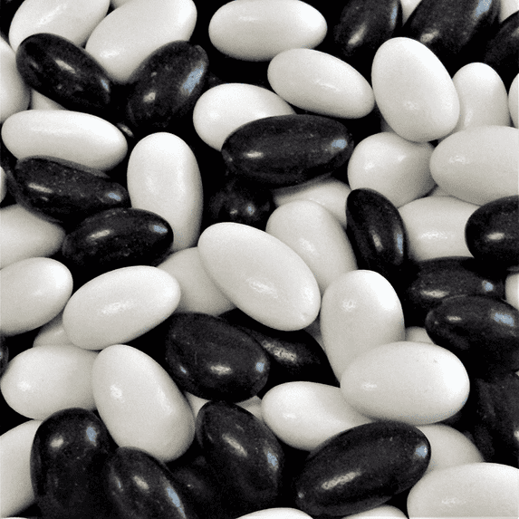 NY SPICE SHOP Black Tie Almonds - Black & White Candy Coating - 1 pound