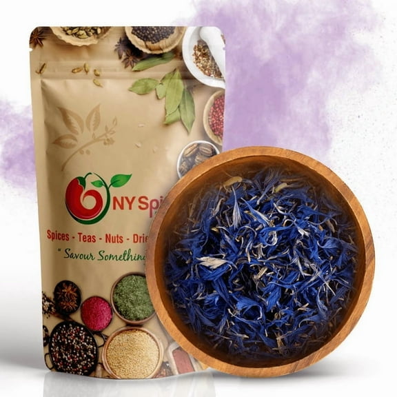 NY SPICE SHOP Blue Cornflower Petals - 01 Ounce - Boutonniere Flower - Cornflower Petals Dried Blue Tea - Corn Flower Petals