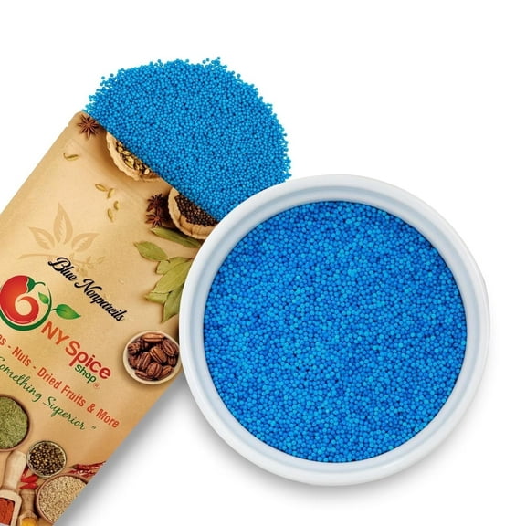 NY SPICE SHOP Blue Nonpareils Sprinkles - 1 Pound - Cake Decorating Sprinkles - Cake Sprinkles and Toppings - Blue Sprinkles for Cake Decorating