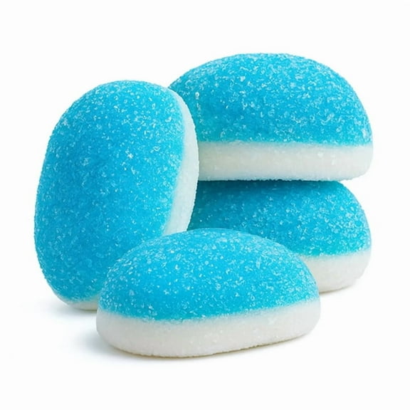 NY SPICE SHOP Blue Raspberry Puffy Puffs - 1 Pound - Blue Raspberry Candy Puffs - Blue Cotton Candy Puffs - Dome Shaped Candy - Blue & White Fruity Puffy Puffs Sweets