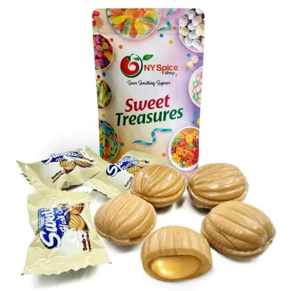 NY SPICE SHOP Caramel Cream Hard Candy - 1 Pound - Caramel Creams Candy - Caramel Hard Candy - Caramel Creme Candy