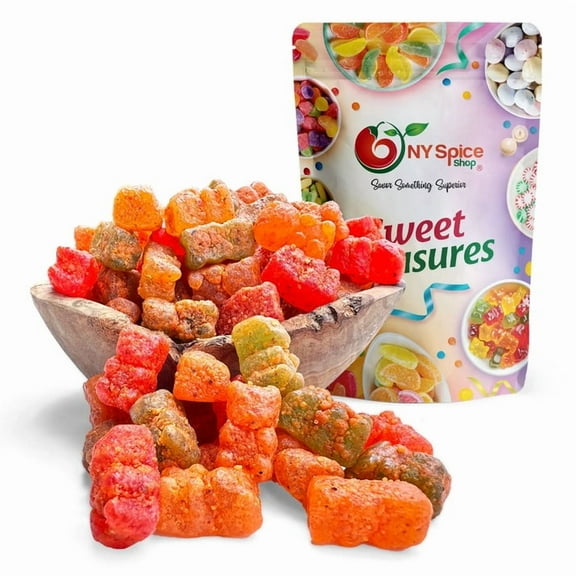 NY SPICE SHOP Chamoy Spicy Gummy Bears - 3 Pound - Spicy Chamoy Gummies Bites Candy Bulk - Chamoy Cherry Gummy Bears Candies - Chewy Gummy Snacks Bulk for Spicy Candy Lovers