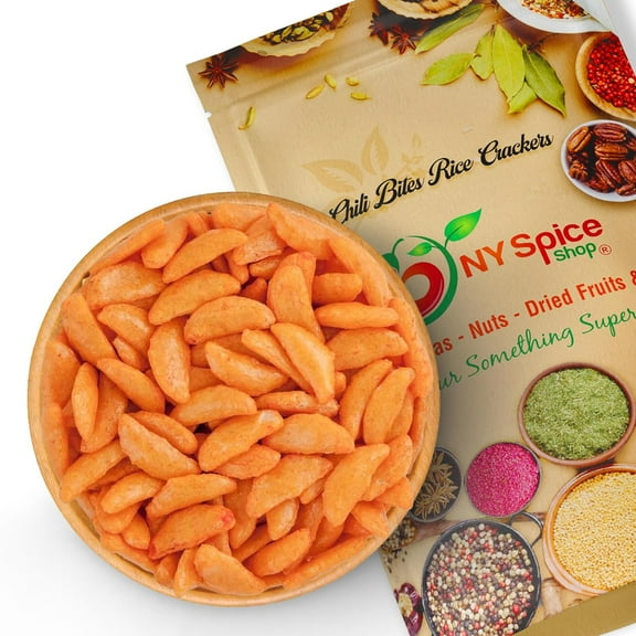 NY SPICE SHOP Chili Bits Rice Crackers - 3 Pound - Rice Snacks - Rice Sack - Oriental Snack Mix Nuts