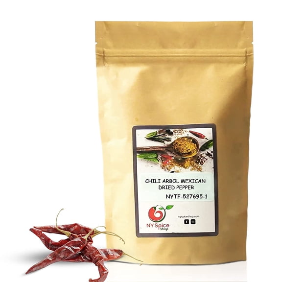 NY SPICE SHOP Chili De Arbol - Arbol Chiles Dried - Dried Habanero Peppers - Whole Red Arbol - 5 lbs