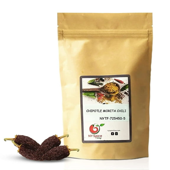 NY SPICE SHOP Chipotle Morita Chili - Whole Chipotle Morita Chili - Dried Morita Chile Peppers - 08 OZ.