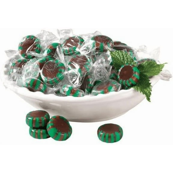 NY SPICE SHOP Chocolate Mint Starlights - 5 Pound - Chocolate Starlight Mints - Chocolate Starlight Mints Hard Candy - Individually Wrapped Classic Starlight Hard Candy