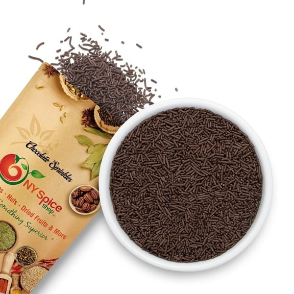 NY SPICE SHOP Chocolate Sprinkles - 1 Pound - Bulk Brown Sprinkles - Sprinkles for Baking, Cake Decorating, Cookies, Cupcake Toppings