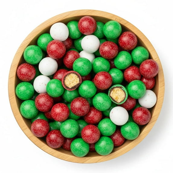 NY Spice Shop Christmas Malt Balls - 3 Pound - Milk Chocolate Malt Balls - Malted Milk Ball Candy Birthday Gifts - Chocolate Malted Milk Ball - Dark Chocolate Malt Balls Holiday Snacks