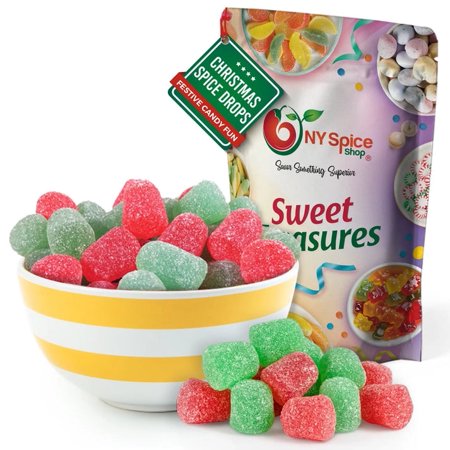 NY SPICE SHOP Christmas Spice Drops Candy - 5 Pound - Red & Green Candy - Festive Holiday Spice Drops Candy - Christmas Gum Drops - Perfect Gumdrops for Party Décor, Baking & Gifting