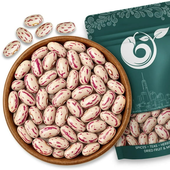 NY SPICE SHOP Cranberry Beans - 5 Pound - Borlotti Beans - Romano Beans - Saluggia Beans - Cranberry Beans - Cranberry Beans Dried - Dried Cranberry Beans