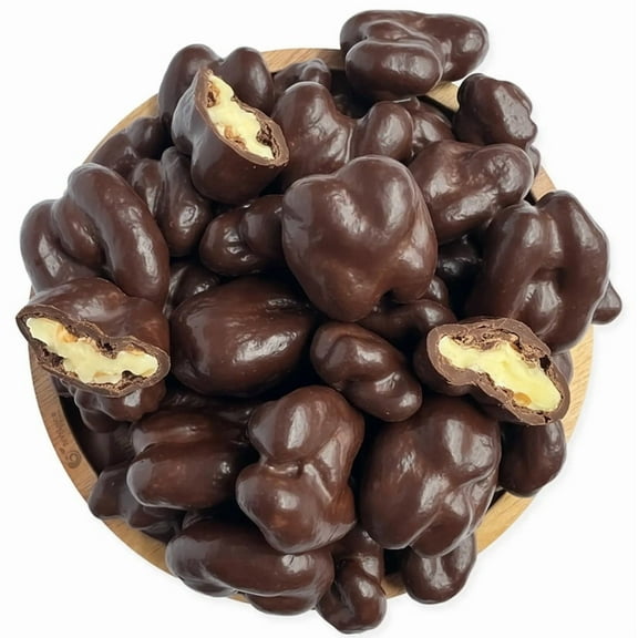 NY SPICE SHOP Dark Chocolate Walnuts - 08 Ounce - Chocolate Covered Walnuts - Dark Choco Walnuts - Chocolate Walnut Bites - Chocolate Candy Snacks