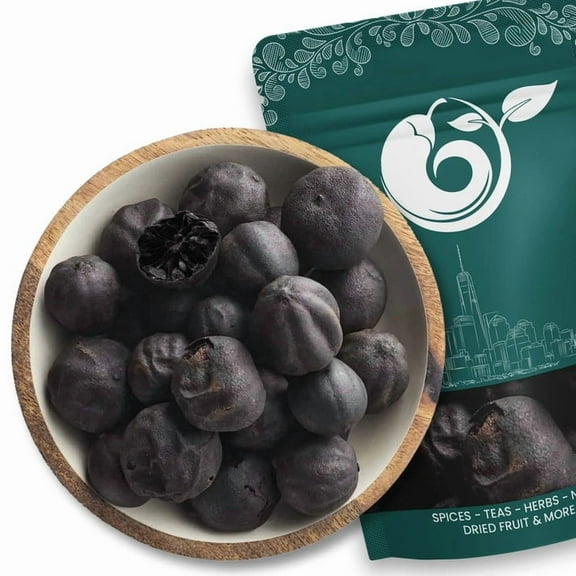 NY SPICE SHOP Dried Black Lime - 1 Pound - Dried Black Lemons - Natural Sun-Dried Loomi - Omani Lemons - Dried Limes - Tangy Citrus Pods for Middle Eastern Cooking, Soups Stews and Spice Blends