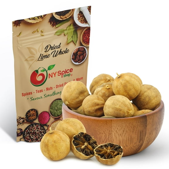 NY SPICE SHOP Dried Yellow Limes - 3 Pound - Dried Yellow Lemons - Natural Sun-Dried Loomi - Omani Lemons - Dried Limes - Tangy Citrus Pods for Middle Eastern Cooking, Soups Stews and Spice Blends
