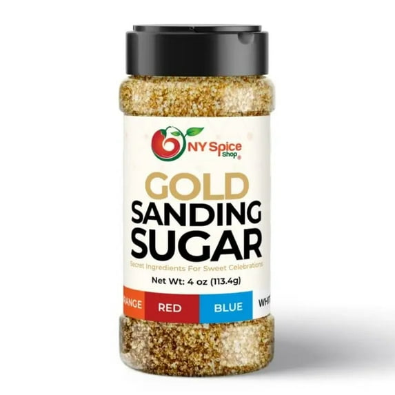 NY SPICE SHOP Golden Sanding Sugar - 04 Ounce - Sanding Golden Sugar - Colored Sugar Crystals - Colored Sugars for Cookie Decorating - Colored Sanding Sugar