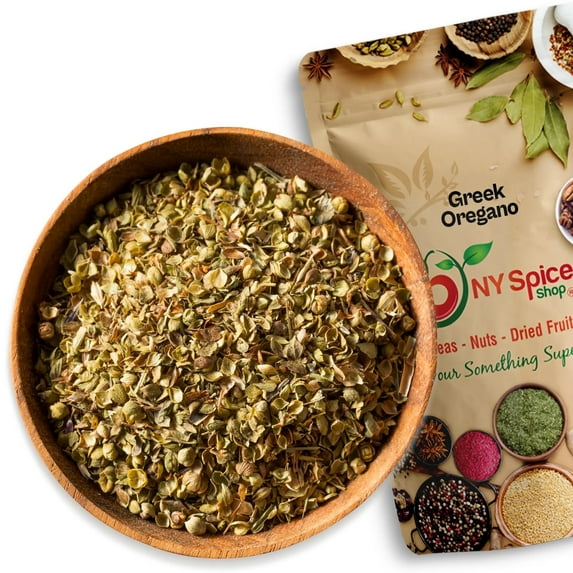 NY SPICE SHOP Greek Oregano - 1 Pound - Mediterranean Oregano - Greek Leaves Dried Oregano - Oreganos Dried Leaf - Dry Fresh Seasoning Oregano Leaves for Pizza, Soup, Greek Salads, Grilled Chicken