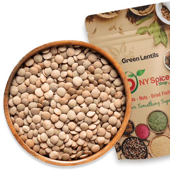 NY SPICE SHOP Green Lentils - Green Pulses - Green Lentil - Bean Spice - 5 Lbs.