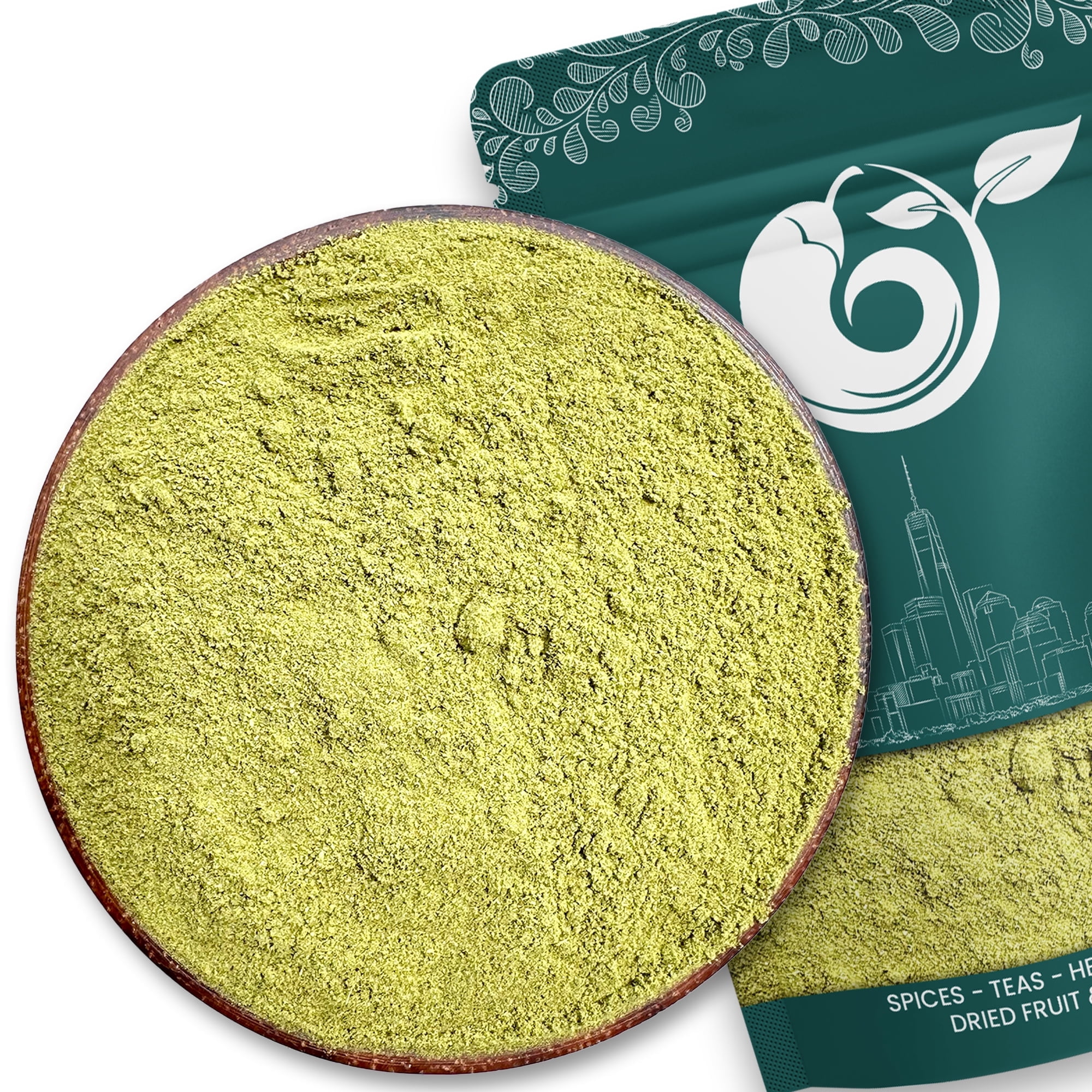 NY SPICE SHOP Ground Makrut Lime Leaves - 08 Ounce - Kaffir Leaves - Thai Lime Leaves - Citrus Hystrix Leaves - Wild Lime Leaves
