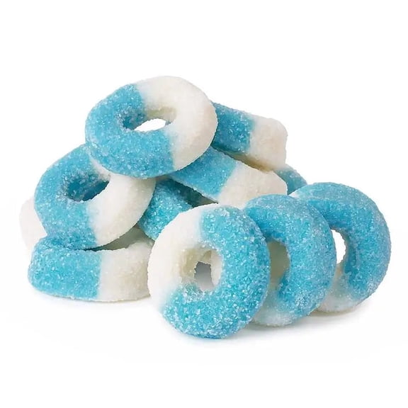 NY SPICE SHOP Gummy Blue Raspberry Candy Rings - 1 Pound - Blue Raspberry Gummy Rings - Blue Raspberry Jelly Rings - Blue Raspberry Ring Gummies - Raspberry Flavored Gummy Rings