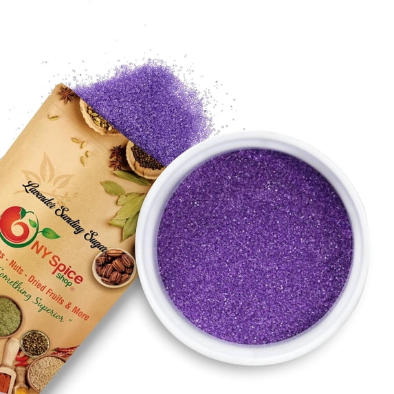 NY SPICE SHOP Lavender Sanding Sugar - 1 Pound - Lavender Sprinkles - Sparkling Sugar - Sugar Sprinkles