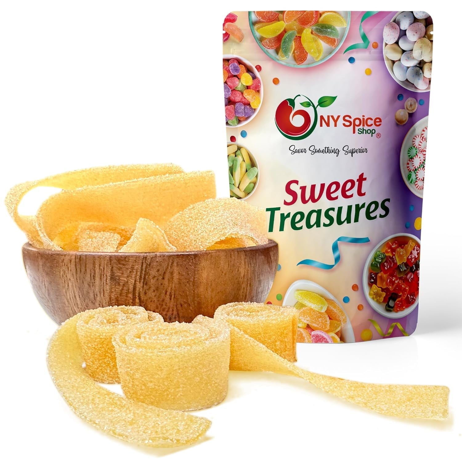 NY SPICE SHOP Mango Sour Belts - 3 Pound - Sour Strips Candy - Sour Candy Strips - Sour Belts Candy - Candy Strips - Candy Belts - Sour Stripes