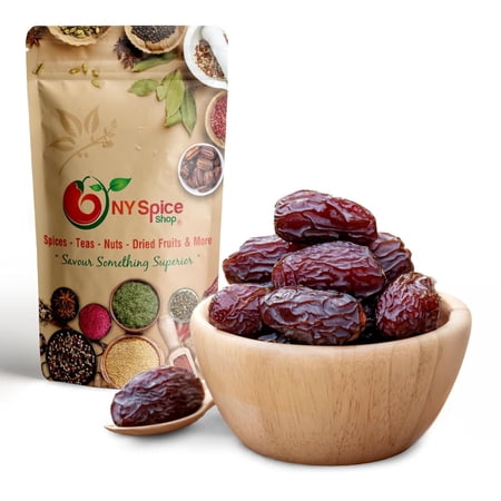 NY SPICE SHOP Medjool Dates - 08 Ounce - Rich Caramel Flavor - Luxuriously Soft Texture - No Sugar Added - Naturally Sweet Taste - Soft Chewy Texture